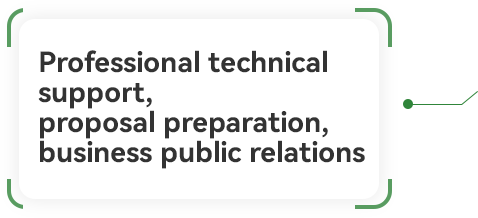 专业技术支持、方案编制商务公关
